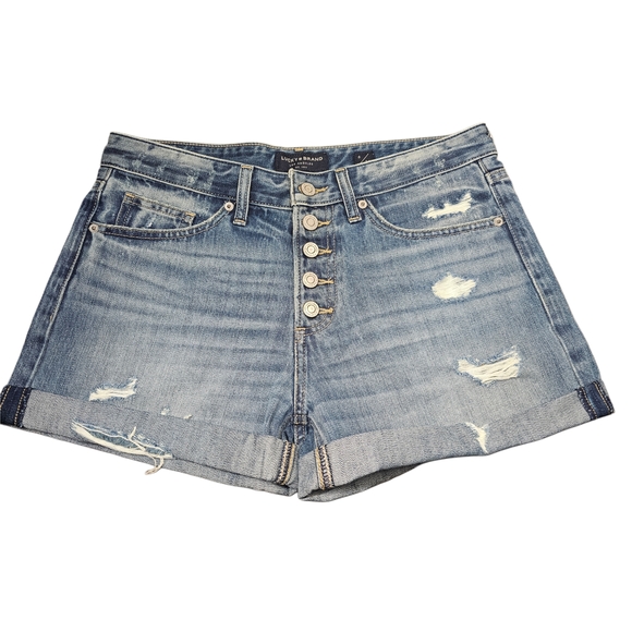 Lucky Brand Pants - Lucky Brand Distressed Blue Jean Shorts
